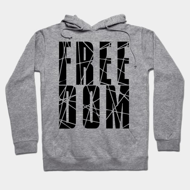 FREEDOM – (black version) Hoodie by My Tiny Apartment